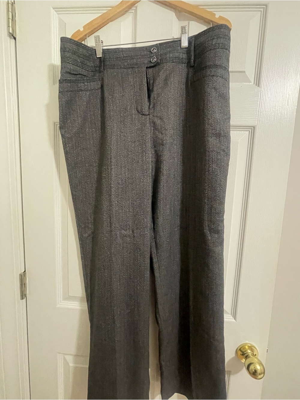 Cato Charcoal Gray Wide-Leg Jeans